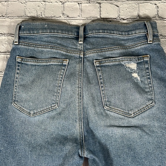 LOFT High Waist Short Bermuda Shorts Lot of 2 pairs size 8 /29 Blue White Denim - Picture 13 of 16